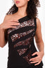 Versus Versace Black One-Shoulder Rhinestone Mini Dress Size 44