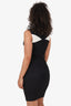 Just Cavalli Black/White Sleeveless Bandage Midi Dress Size XS