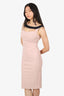 Chiara Boni La Petite Robe Pink/Black Cut-Out Midi Dress Size 38
