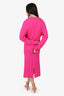 Lanvin Pink Ruched Long Sleeve Dress Size 44