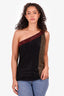 Versace Collection Tricolour Rhinestone One-Shoulder Top Size 48
