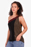 Versace Collection Tricolour Rhinestone One-Shoulder Top Size 48