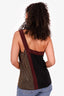 Versace Collection Tricolour Rhinestone One-Shoulder Top Size 48