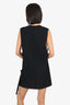 Marni Black Wool Plunging V-Neck Dress Size 38