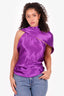 Ralph Lauren Purple Silk One-Shoulder Top Size 8