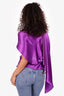 Ralph Lauren Purple Silk One-Shoulder Top Size 8