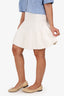Ralph Lauren White Ribbed Pleated Skirt Size M