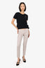 Fabiana Filippi Grey Cotton Low-Rise Trousers Size XXS