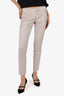 Fabiana Filippi Grey Cotton Low-Rise Trousers Size XXS