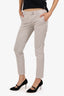 Fabiana Filippi Grey Cotton Low-Rise Trousers Size XXS