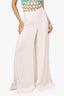 Ralph Lauren White Wide-Leg Layered Pants Size 12