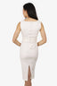 DSquared2 White Crystal Detail Midi Dress Size S