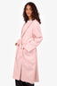 Zimmermann Pink Linen Blend Duster Coat Size 10