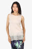 Fabiana Filippi Cream Cashmere/Silk Blend Sleeveless Top Size S
