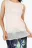Fabiana Filippi Cream Cashmere/Silk Blend Sleeveless Top Size S