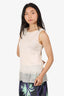 Fabiana Filippi Cream Cashmere/Silk Blend Sleeveless Top Size S