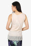 Fabiana Filippi Cream Cashmere/Silk Blend Sleeveless Top Size S