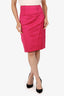 Hugo Boss Pink Cotton Blend Pencil Skirt Size 2