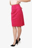 Hugo Boss Pink Cotton Blend Pencil Skirt Size 2