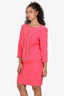 Versace Collection Pink Multi-Zipper Jacket + Skirt Set Size 46