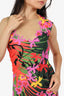 Alberta Ferretti Multicolour Cotton Floral Mesh Midi Dress Size 40