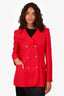 Moschino Couture Red Double-Breasted Blazer Size 8