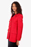 Moschino Couture Red Double-Breasted Blazer Size 8