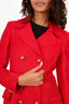 Moschino Couture Red Double-Breasted Blazer Size 8
