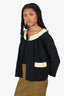 Moschino Black/Cream Tie-Up Jacket Size 12