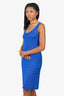 Ralph Lauren Blue Silk Cable Knit Dress sz S
