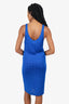 Ralph Lauren Blue Silk Cable Knit Dress sz S