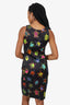 Moschino Couture Black/Multicolour Star + Heart Print Midi Dress Size 42