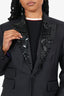 DSquared2 Black Wool/Silk Beaded Blazer Size 48