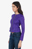 Versace Collection Purple Jacquard Print Zip-Up Jacket Estimated Size XS