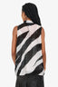 Moschino Boutique Black/White Zebra Print Sleeveless Top Size 12