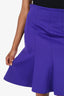 Versace Collection Purple Pleated Zip Skirt Size 42