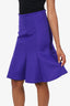 Versace Collection Purple Pleated Zip Skirt Size 42