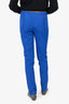 Versace Collection Blue Buckle Detail Straight Leg Pants Size 42