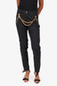 Moschino 30 Years Black Chain Pants Size 10
