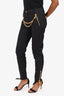 Moschino 30 Years Black Chain Pants Size 10