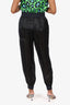 Moschino Couture Black Silk Sheer Cuffed Pants Size 8