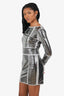 Versus Versace Silver Long Sleeve Mini Dress Size 4