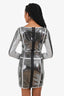 Versus Versace Silver Long Sleeve Mini Dress Size 4