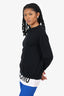 Moschino Black Cotton Logo Trim Sweater Size 4