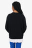 Moschino Black Cotton Logo Trim Sweater Size 4