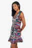 Roberto Cavalli Multicolour Zebra Stripe Flower Print Dress Size 42