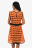 Moschino Couture Orange/Black Cut-Out Bow Dress Size 10
