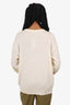 Moschino Couture White Virgin Wool Graphic Sweater Size M