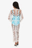 Polo Ralph Lauren White Crochet Long Sleeve Long Cardigan Estimated Size S