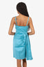 Red Valentino Blue Strappy Ruched Knee Length Dress Size 0